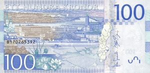 100 swedish krona back