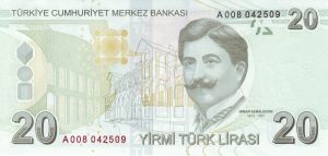 20 turkish lira back