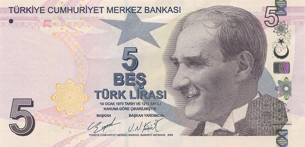 5 turkish lira