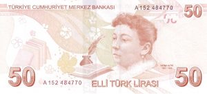 50 turkish lira back