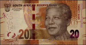 South African Currency 20 Rand Commemorative banknote 2018 Nelson Mandela Centenary
